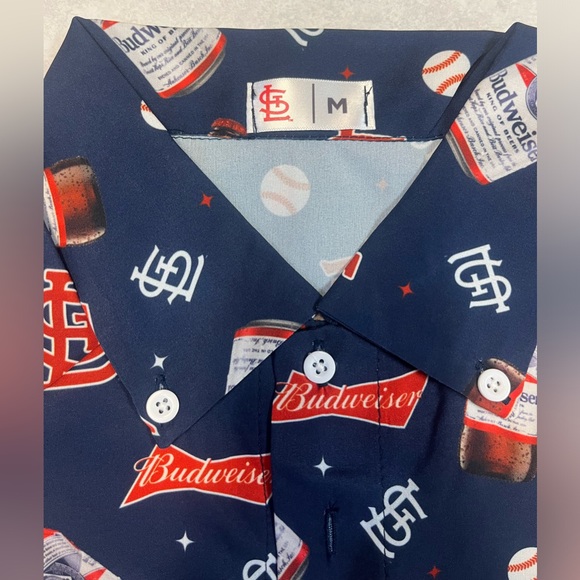 COPY - St. Louis Cardinals Budweiser button up shirt - Picture 2 of 5